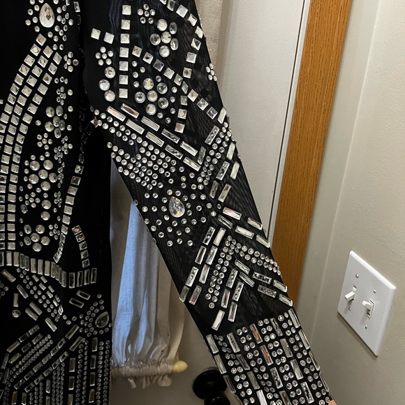 Akira absolutely beautiful rhinestone jumper set. - Picture 3 of 9